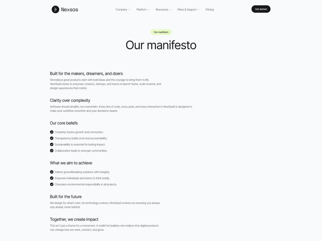 Our Manifesto