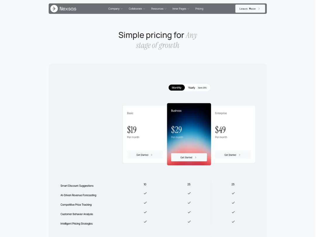 Pricing - Style 01